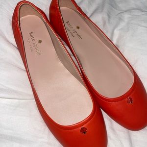 Kate spade flats size 9 color orange